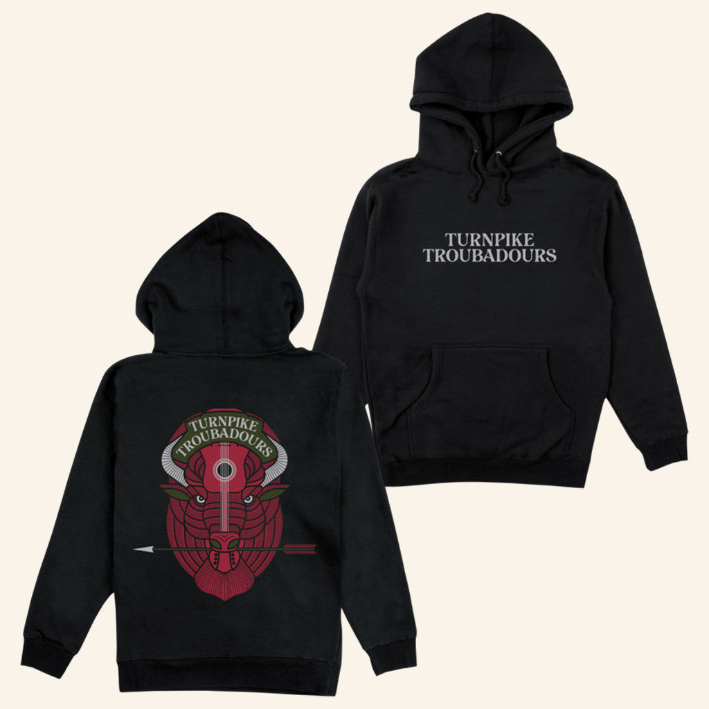 Turnpike Troubadours Merch Bison Head Hoodie Gift Ideas For Music Lovers - Thriftgiftshop