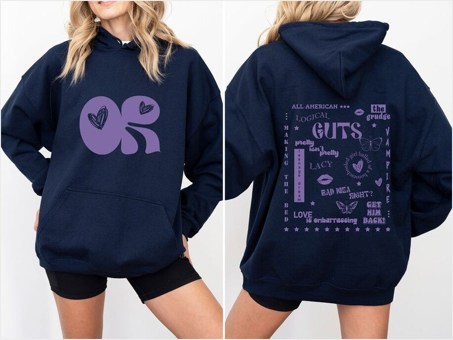 Two-Sided Olivia Rodrigo Guts Tour 2024 Hoodie, The Guts World Tour 2024 Hoodie, Olivia Rodrigo Hoodie, Guts Tour 2024 Gifts For Him - Thriftgiftshop