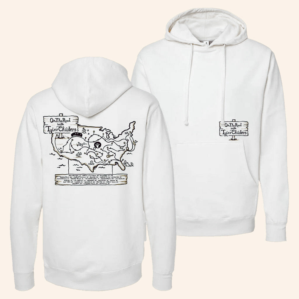 Tyler Childers Merch On The Road Map Hoodie Christmas Gift Ideas For Him - Thriftgiftshop