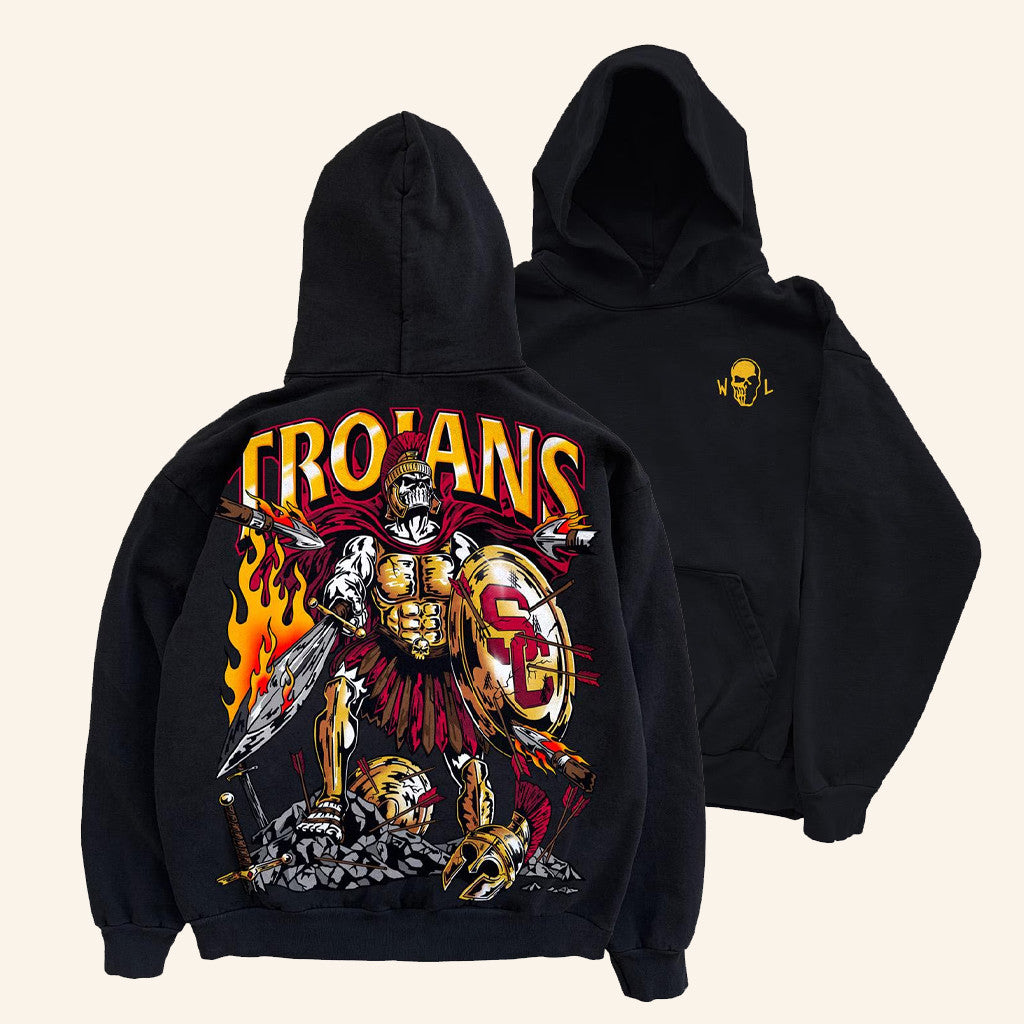 UBC Book Merch USC Trojans Warren Lotas Black Hoodie Gifts For Brother - Thriftgiftshop