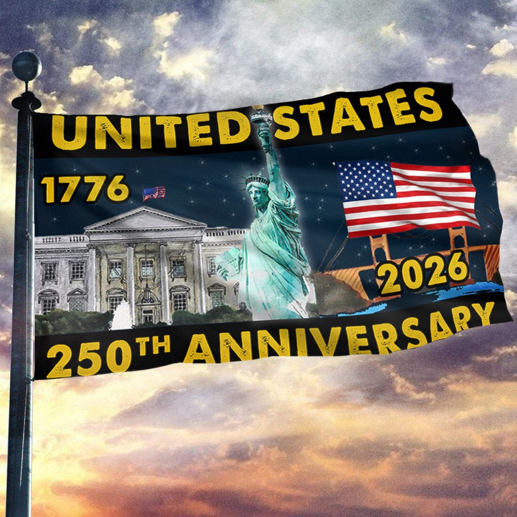 United States 1776 2026 250th Anniversary Flag Liberty Outdoor Decor Gift Ideas