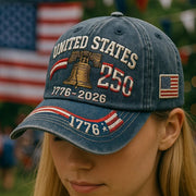United States 250th Anniversary Hat 1776 2026 American Flag Cap Gift For Women