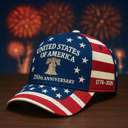 United States Of America 250th Anniversary Hat 1776 2026 American Flag Cap Gift For Boy