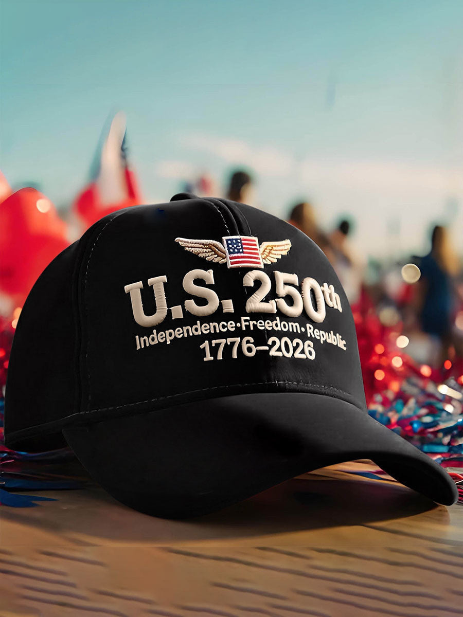 US 250th Independence Freedom Republic Hat 1776 2026 Cap Memorial Day Merch For Veterans
