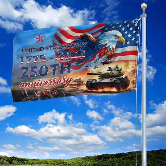 US Army Veteran Flag 250th Anniversary Eagle USA Flag Semiquincentennial Best Gift Ideas