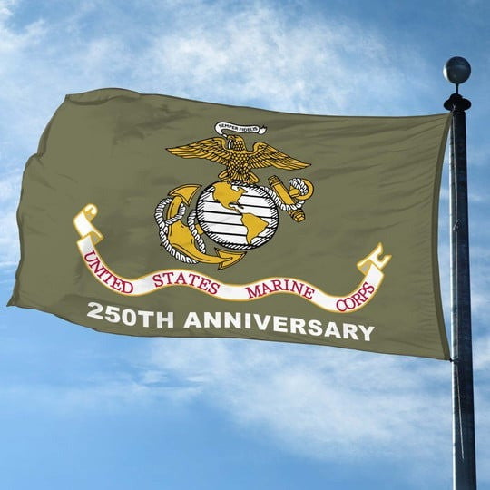 U.S Marine Corps Veteran Flag 250th Anniversary Home Decorative Patriotic Gifts