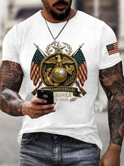 US Marines 250th Anniversary Veteran T-Shirt Freedom Celebrating Tee USMC Inspired Gifts