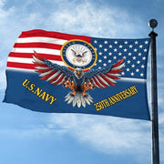 US Navy Veteran Flag 1775 2025 250th Anniversary Outdoor Decor Military Gifts For Patriots