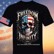 USA Skull 250th Anniversary T-Shirt Veteran Skull Tee Independence Day Inspired Gifts