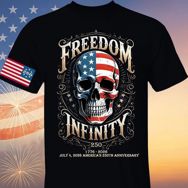 USA Skull 250th Anniversary T-Shirt Veteran Skull Tee Independence Day Inspired Gifts