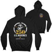 USMC 250th Anniversary Hoodie Est 1775 Semper Fidelis Clothing Ideas For Veteran Relative