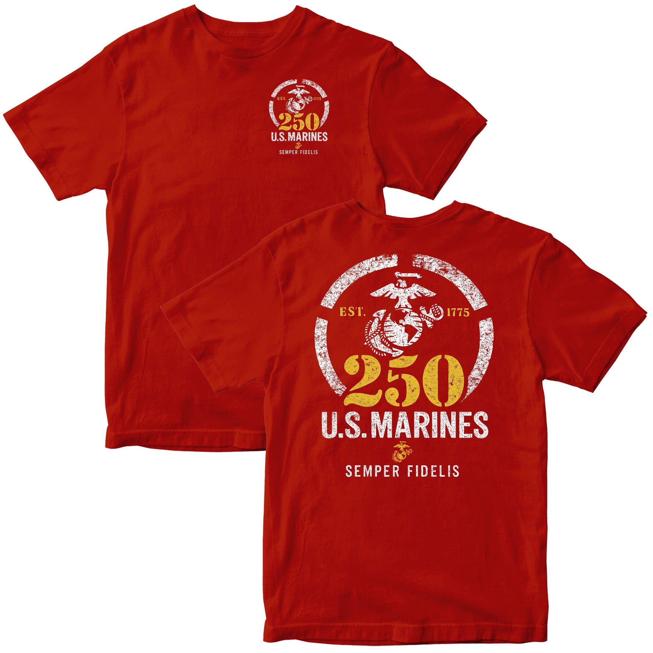 USMC 250th Anniversary T-Shirt US Marines Semper Fidelis Est 1775 Gift For Her