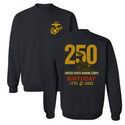 USMC 250th Birthday Sweatshirt 1775 2025 United States Marine Corps Clothes For Husband