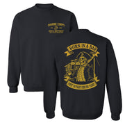 USMC 250th Birthday Sweatshirt Marine Corps Born In A Bar Best Clothes Gift For Him
