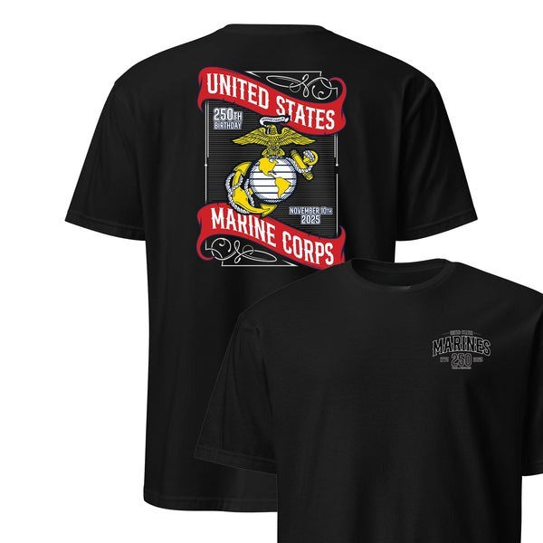 USMC 250th Birthday T-Shirt United States Marine Corps Awesome Clothes Ideas For Veterans