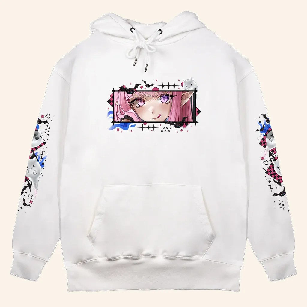 Uwu Market Merch Poppy Anvt Phantom Hoodie White Gifts For Daughter - Thriftgiftshop