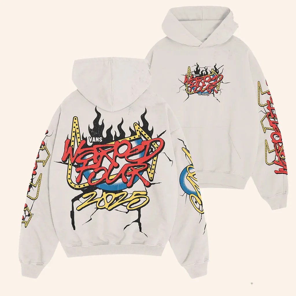 Vans Warped Tour Merch Warped Flame Hoodie Gift Ideas For Music Lovers - Thriftgiftshop