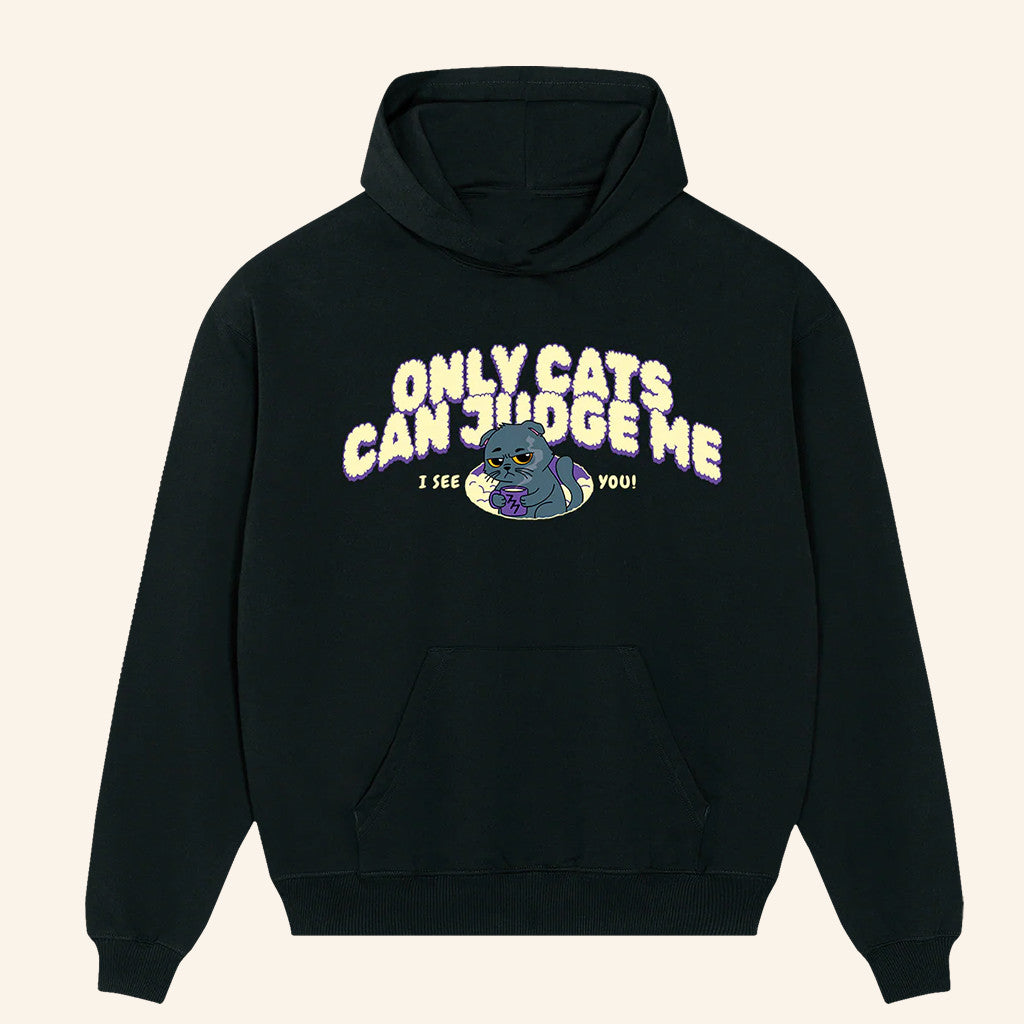 Vegetta777 Merch Only Cats Can Judge Me Hoodie Unique Christmas Gifts For Friends - Thriftgiftshop