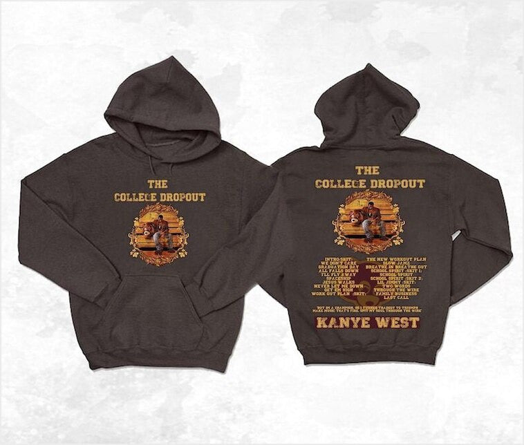Vintage Kanye West College Dropout Hoodie Reaper Kanye West Tour Shirt Kanye West Hoodie Gifts For Fans - Thriftgiftshop