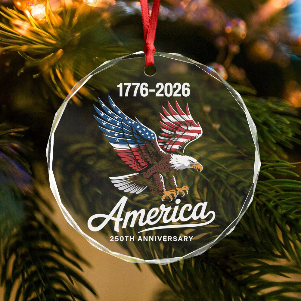 Celebrate 250 Years of American USA Anniversary 17762026 Glass Anniversary Gift