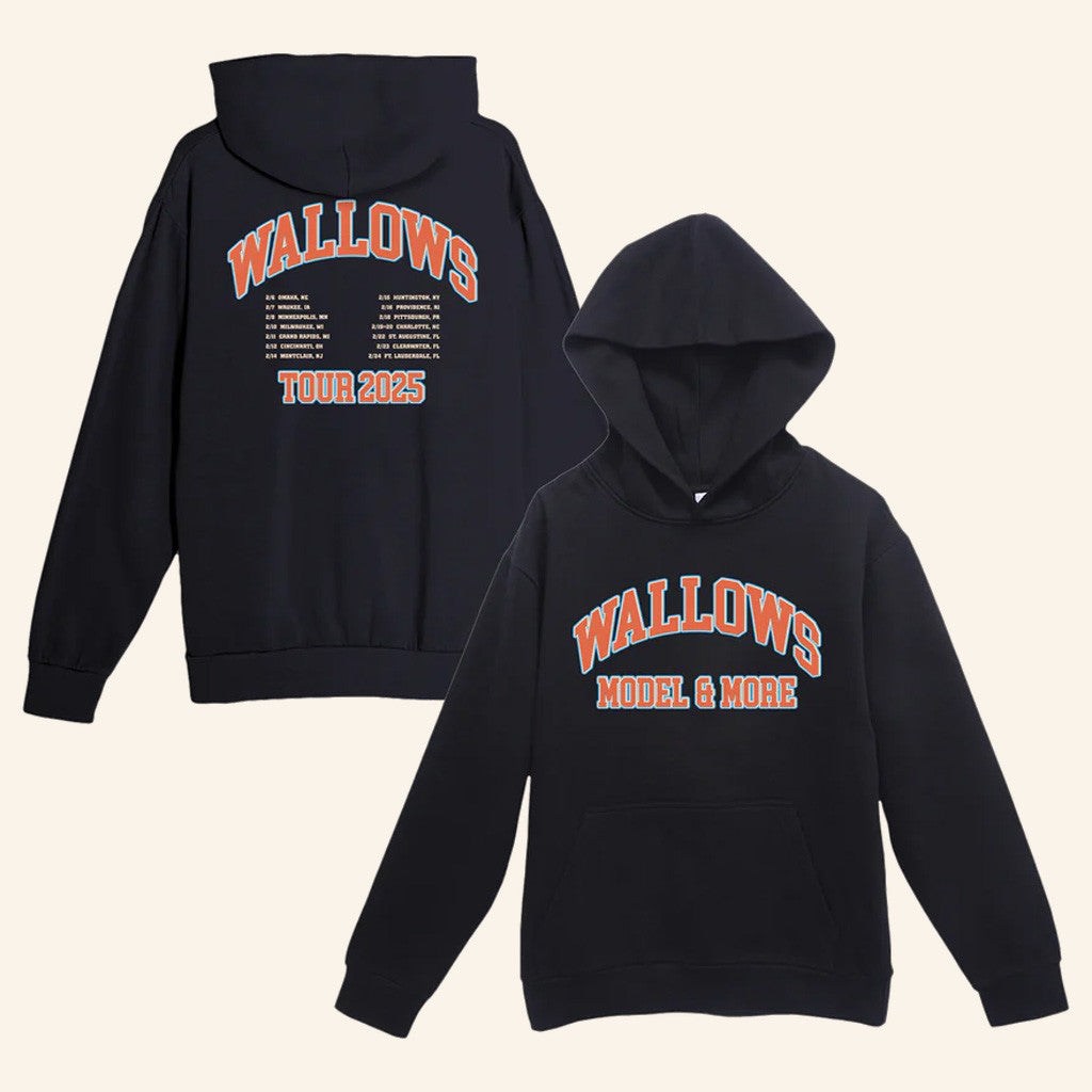 Wallows Merch Collegiate Hoodie Wallows February 2025 Hoodie Gift Ideas For Rock Fans - Thriftgiftshop