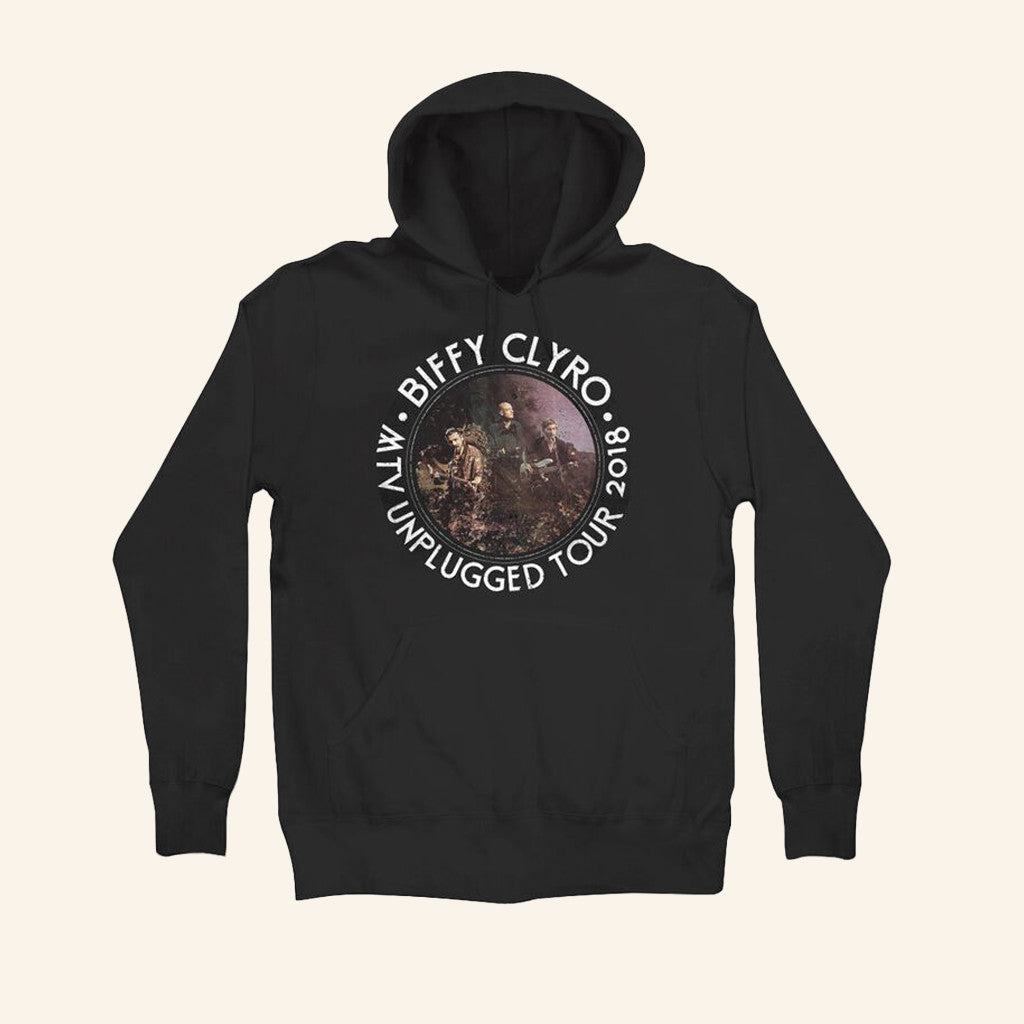 Warner Music Merch Biffy Fuckin Unplugged Tour Hoodie Black Gifts For Music Lovers - Thriftgiftshop