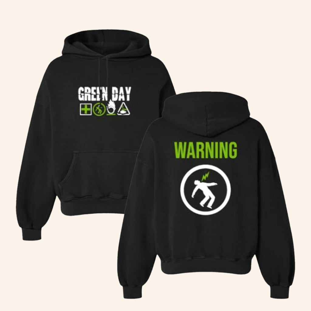 Warner Music Merch Green Day Warning Signs Hoodie Best Gifts For Boyfriend - Thriftgiftshop