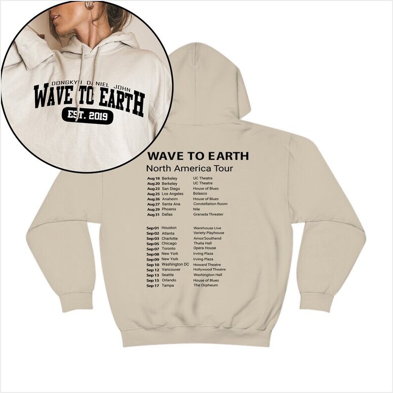 Wave To Earth North America Tour Hoodie Wave To Earth Tour Gifts For Friends Merch Clothing - Thriftgiftshop