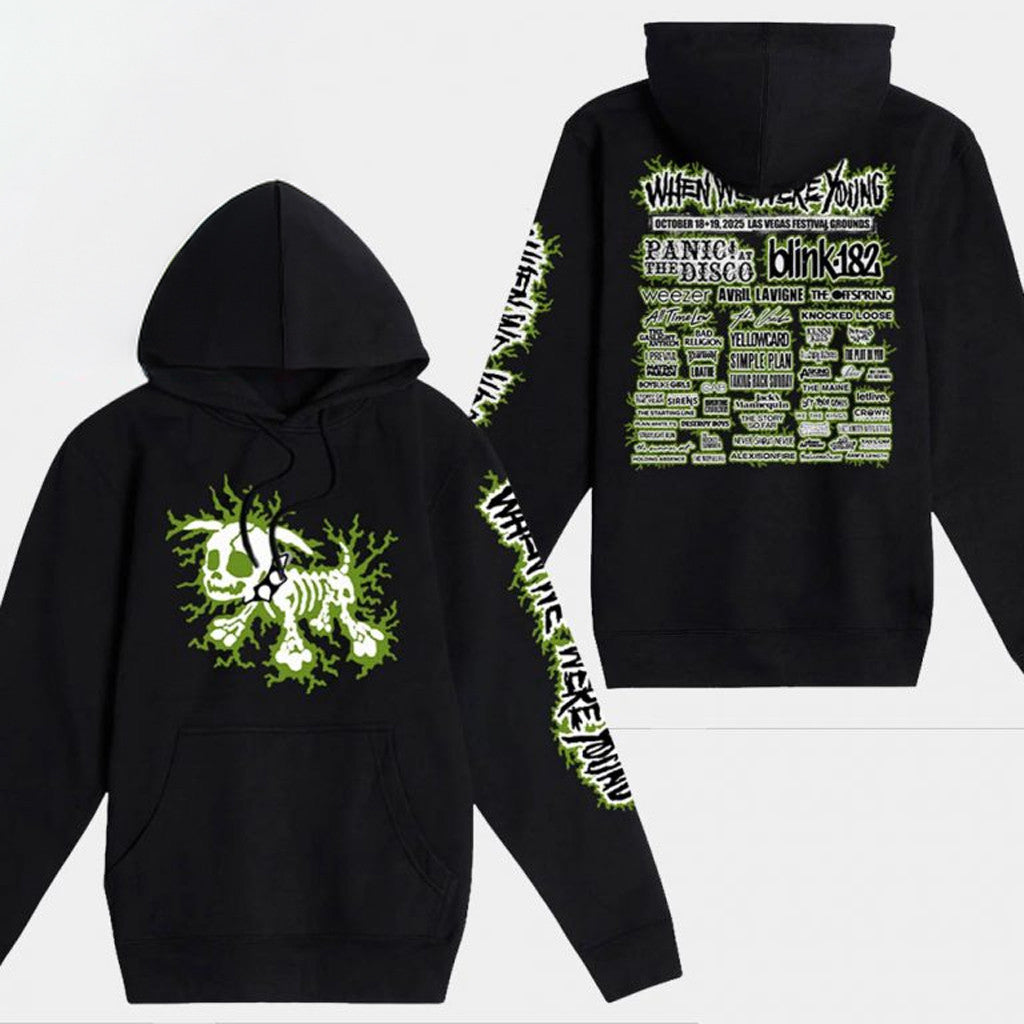 When We Were Young Merch 2025 October 18th 19th Electric Dog Lineup Hoodie Gifts For Music Fans - Thriftgiftshop