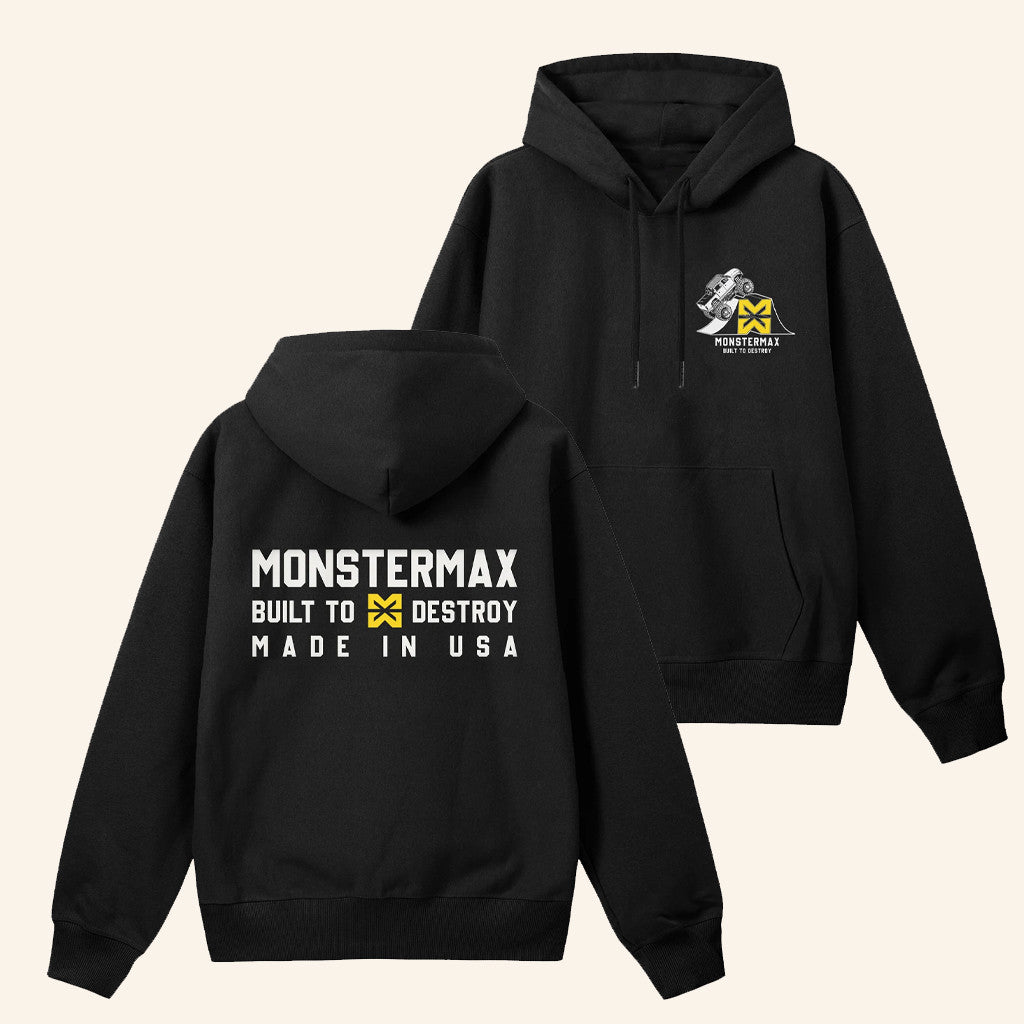 Whistlindiesel Merch Jump Black Hoodie Monstermax Built To Destroy Hoodie Presents For Boyfriend - Thriftgiftshop