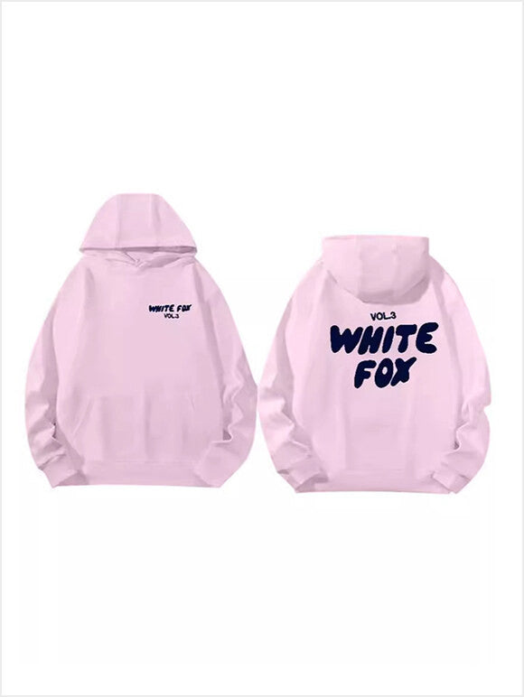 White Fox Merch 2025Hoodie Letter Print Oversized Hoodie Gifts For Him Trendy Merch - Thriftgiftshop