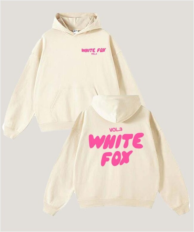 White Fox Merch Hoodie Pink With Love In The Moment Oversized Hoodie Gifts For Sister Merch Clothing - Thriftgiftshop