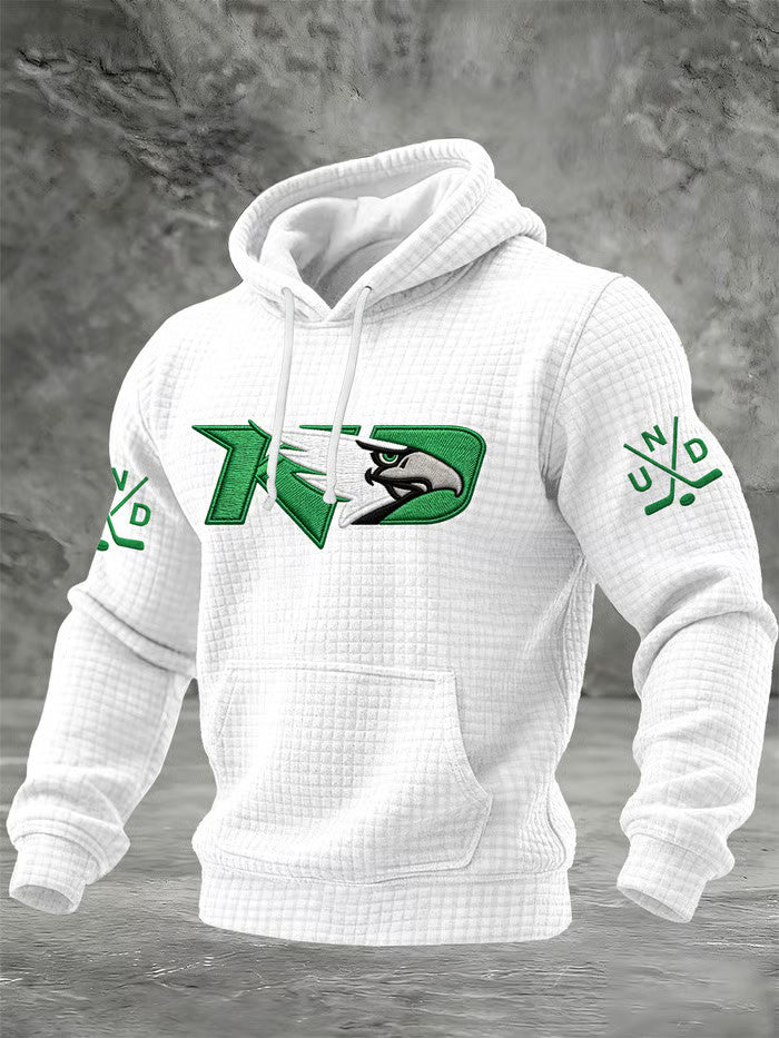 White North Dakota Hockey Hoodie Game Day Hoodie Gifts For Ice Hockey Fans - Thriftgiftshop