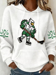 White North Dakota Ice Hockey Hoodie Game Day Hoodie Cool Gifts For Hockey Fans - Thriftgiftshop
