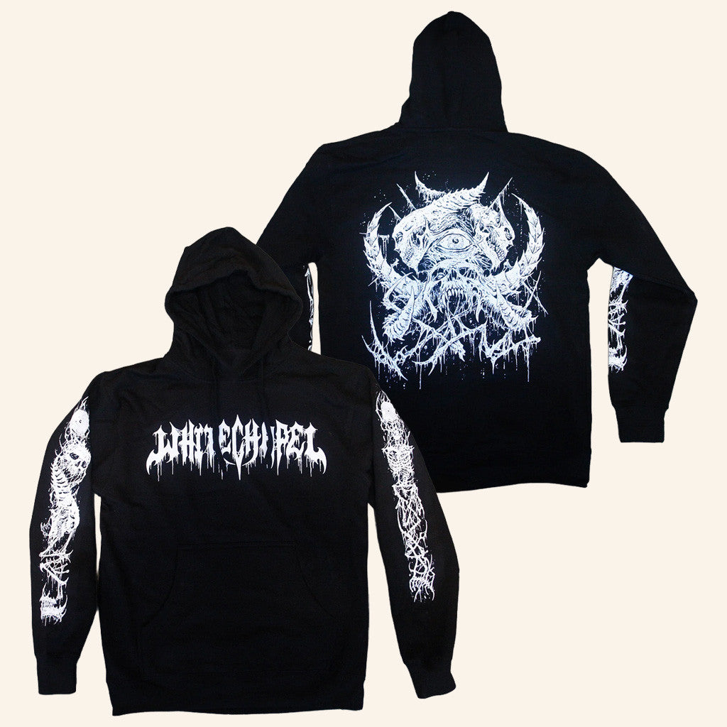 Whitechapel Merch Doom Black Hoodie Husband Christmas Gift Ideas - Thriftgiftshop