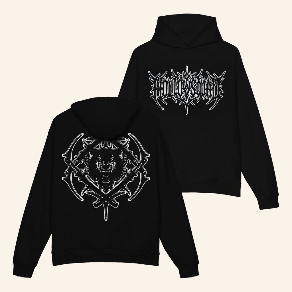Xavier Wulf Merch Hollowsquad LA HS Chrome Antler Hoodie Gift Ideas For Husband - Thriftgiftshop
