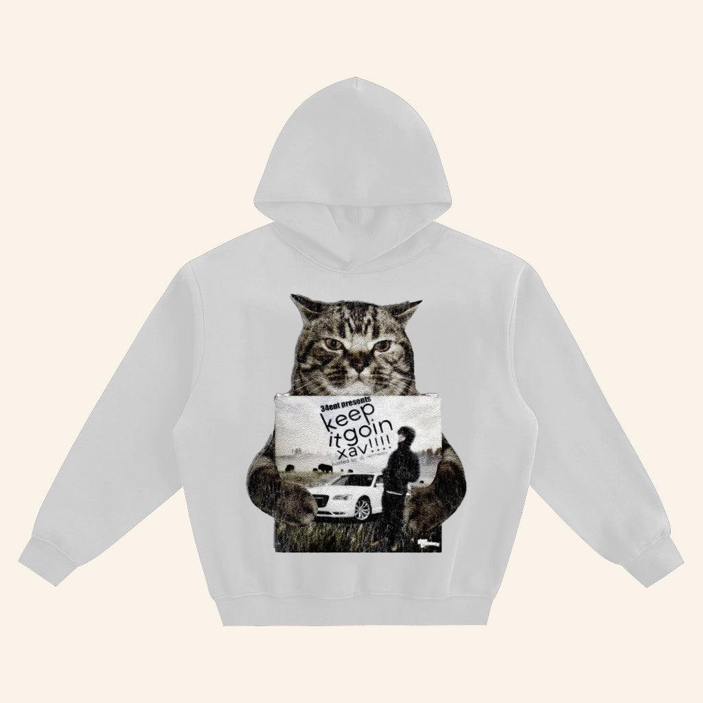 Xaviersobased Merch Cat Holding Keep It Goin Xav Hoodie Gift Ideas For Rap Lovers - Thriftgiftshop