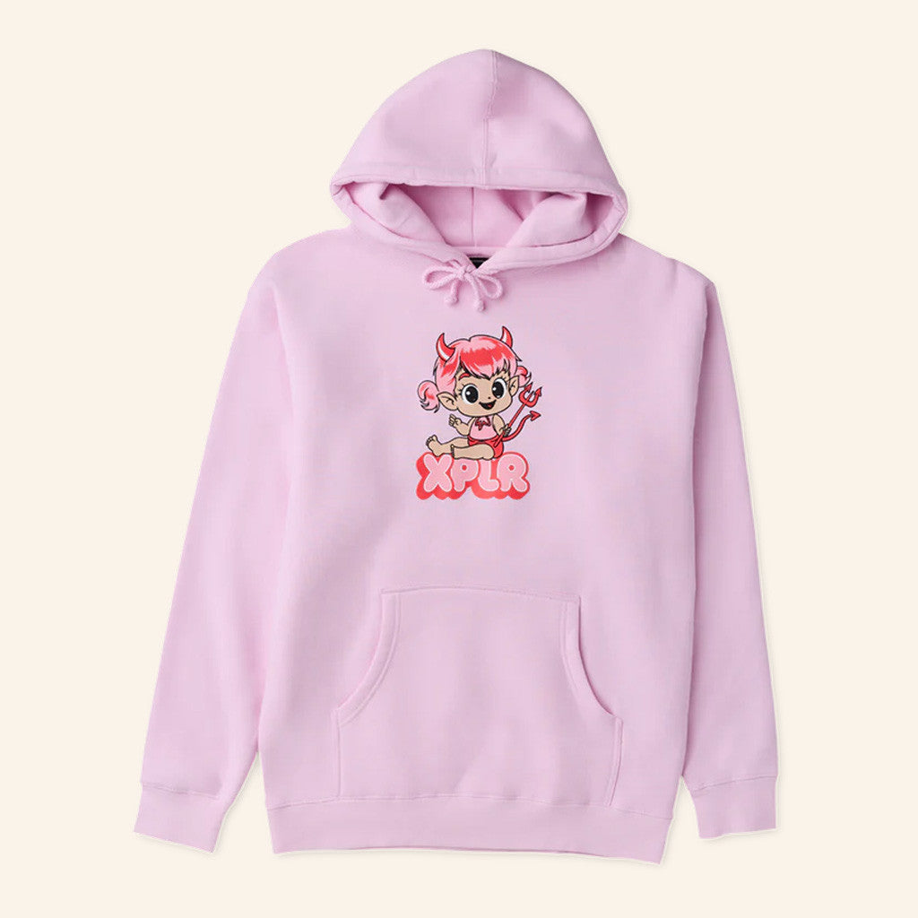 XPLR Merch Baby Devil V 3 Hoodie Pink Birthday Gift For Sister - Thriftgiftshop
