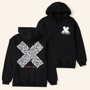XPLR Merch Bones X Black Hoodie Unique Halloween Gift For Brother - Thriftgiftshop