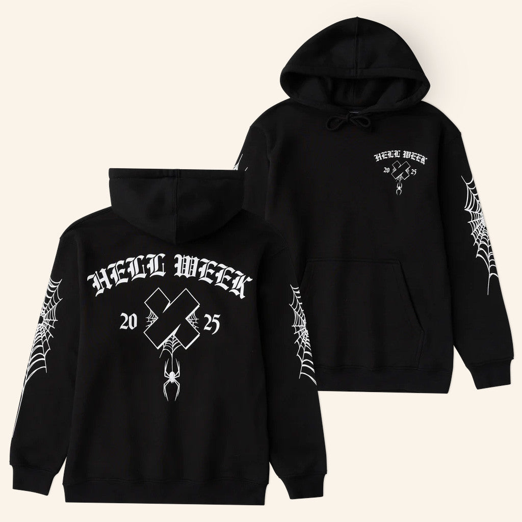 XPLR Merch Hell Week 2025 Black Hoodie Halloween Present For Boyfriend - Thriftgiftshop