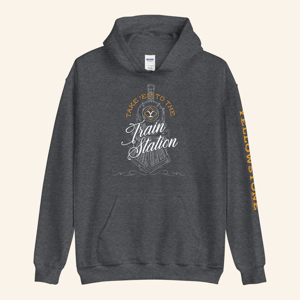 Yellowstone Merch Take Em To The Train Station Hoodie Yellowstone Hoodie Father In Law Gifts - Thriftgiftshop