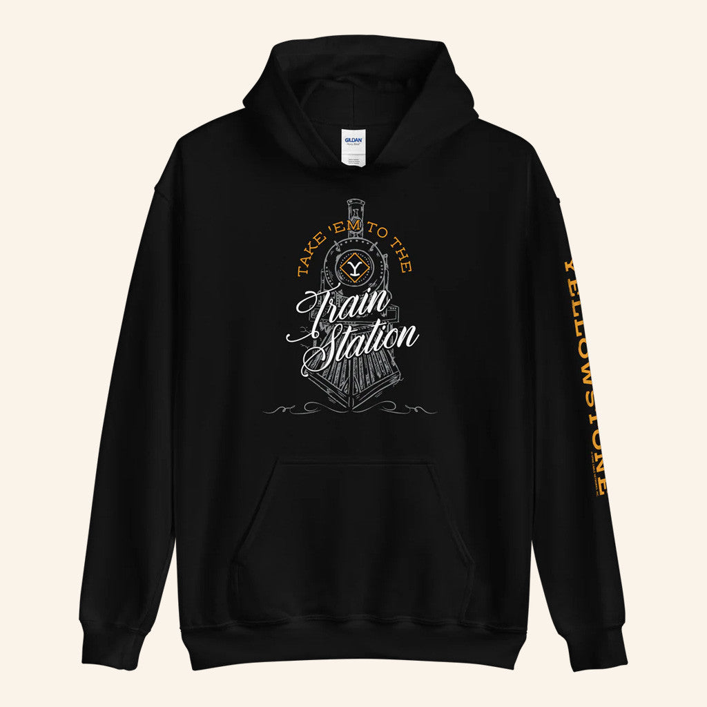 Yellowstone Merch Take Em To The Train Station Hoodie Yellowstone Hoodie Gifts For Brother - Thriftgiftshop