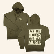 Zach Top Merch Green Cold Beer And Country Music Hoodie Gifts For Music Enthusiasts - Thriftgiftshop