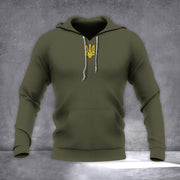 Zelensky Hoodie Ukrainian Trident Symbol Zelensky Green Hoodie Christmas Gift for Him - Thriftgiftshop
