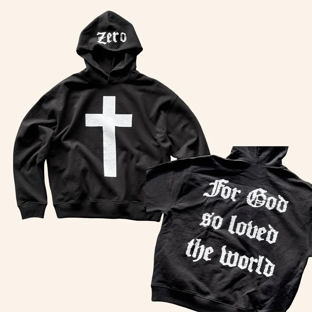 Zero Skateboards Merch God So Loved The World Hoodie Gifts For Christian Friend - Thriftgiftshop