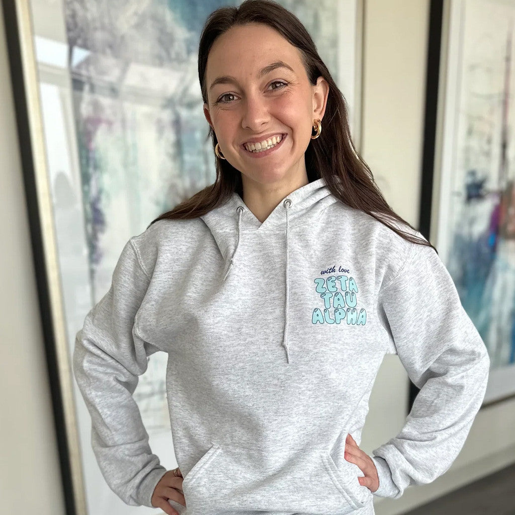 Zeta Tau Alpha Merch With Love Zeta Tau Alpha Hoodie Present For Her - Thriftgiftshop